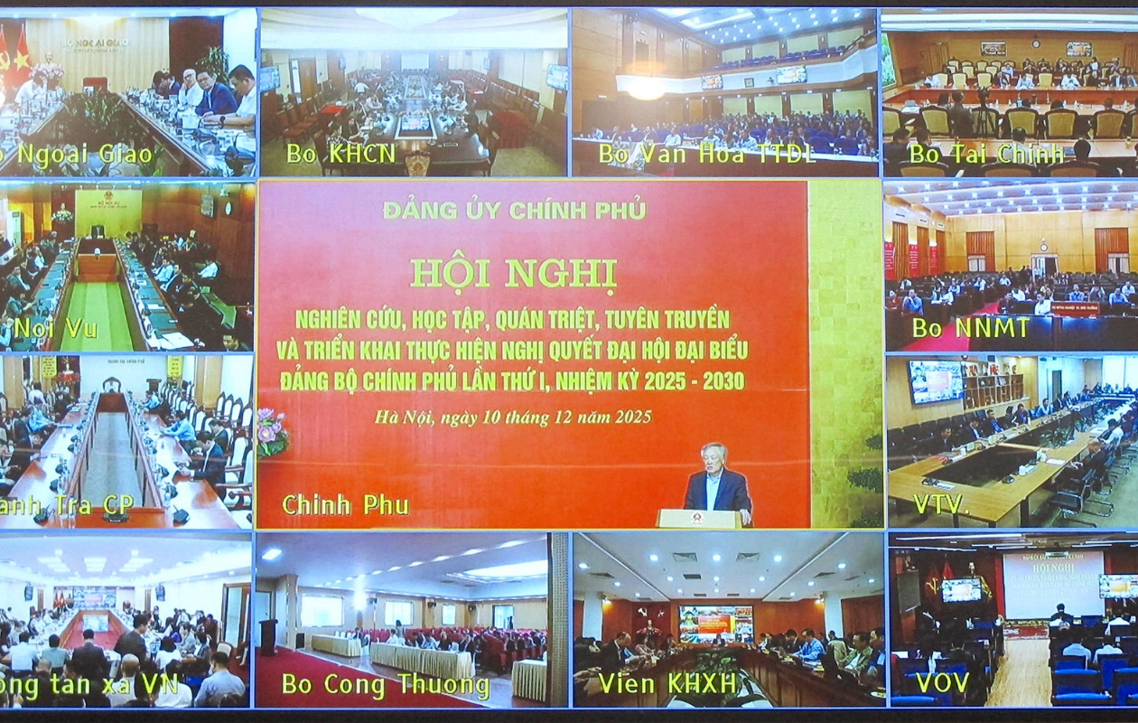 Đảng ủy Bộ Xây dựng kết nối Hội nghị quán triệt Nghị quyết Đại hội Đảng bộ Chính phủ