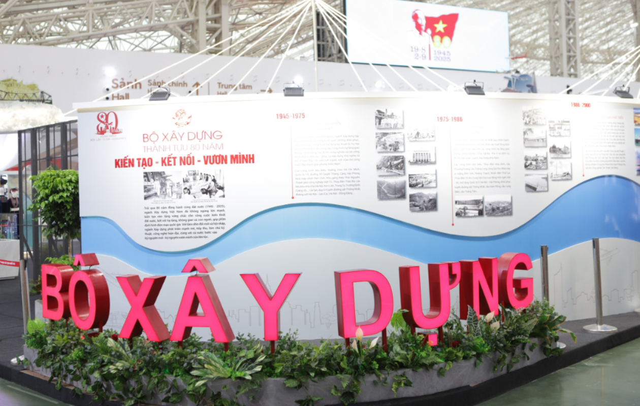 Ấn tượng không gian trưng bày thành tựu 80 năm ngành Xây dựng