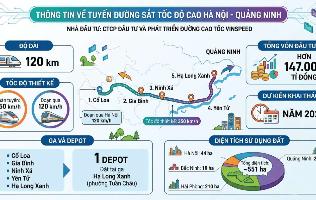 ĐƯỜNG SẮT CAO TỐC HÀ NỘI - QUẢNG NINH 