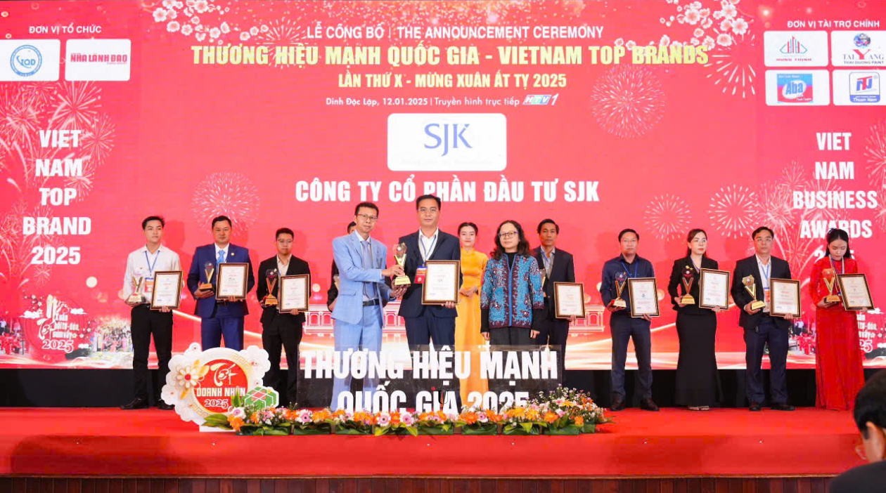SJK chính thức được vinh danh là “Thương hiệu mạnh quốc gia 2025” 